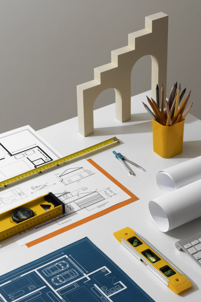 high-angle-measuring-tools-desk-still-life